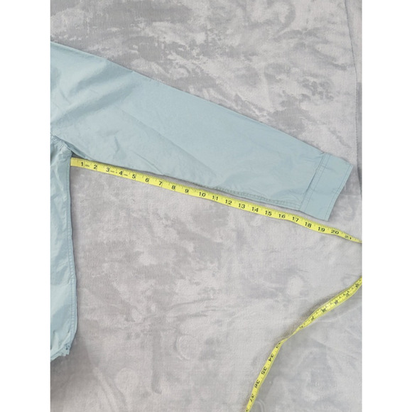 Outerknown Long Sleeve Button Up Shirt Mens LG Teal Front Pocket Organic Cotton - Picture 9 of 10